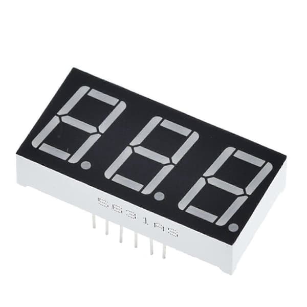 0,56 tum LED-display 7 Segment 3-siffrig Rör Röd Gemensam Katod Digital 0,56 tum LED 7-segment