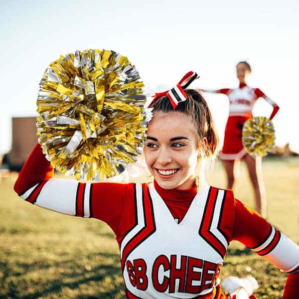 Cheerleader-tupsut, 2 kpl metalliset cheerleader-tupsut, Cheer