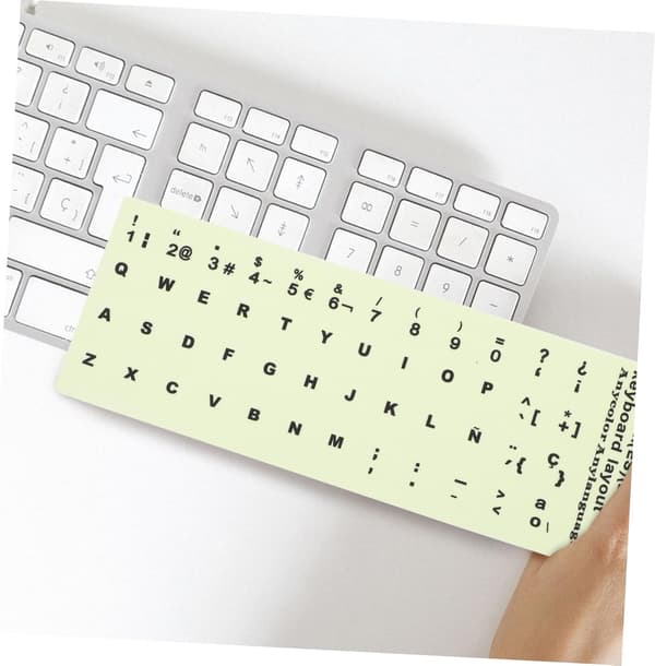 1 Sheet Luminous Keyboard Stickers Easy to Use Versatile Large Letters for Typing Enthusiasts