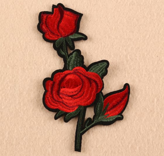 Broderi Patch Thermocollant, 11 stk. Roseblomster til å stryke på I