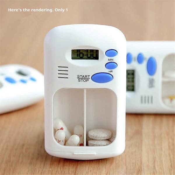 Mini bærbar pillepåmindelse timer elektronisk æske organizer LED-display medicin etui ur påmindelse