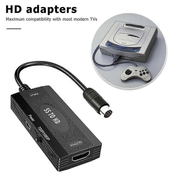 SS til HDMI-kompatibel konverter til Sega Saturn-konsoller TV-adapter
