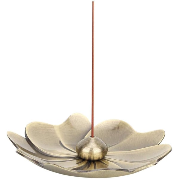 Mini Rökelse Stick Hållare Ren Koppar Lotus Blomma Rökelse Tråd Rökelse Rökelse Kreativ Heminredning Yoga Meditation Present