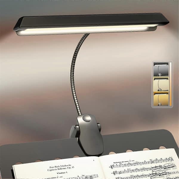 Genopladelig Nodelampe - Clip-on til Musikere [DB]