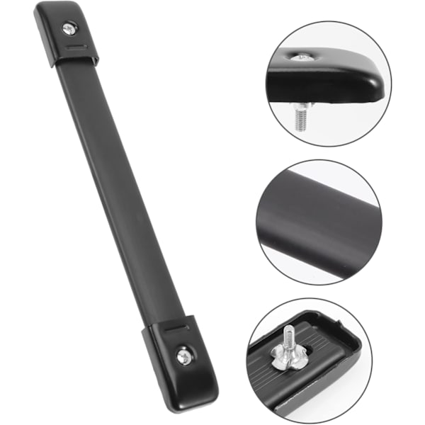 8mm Copper Guitar Accessories Black Pull Handle Single Hole for Speaker Cabinet Strap