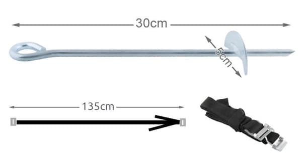 Markanker for trampoline - Forankring