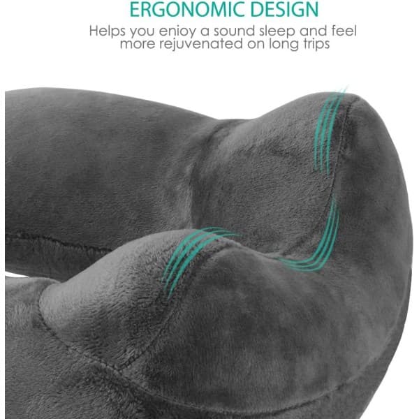 Inflatable Travel Pillow, 100% Soft Velvety Inflatable Neck Pillow