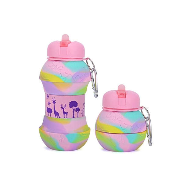 Silikonivesipullot Taittuva vesipullo VAALEANPUNAINEN KAMOUFLAGE Pink Pink Camouflage-Camouflage
