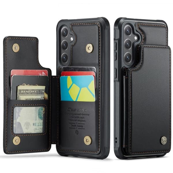 CASEME Samsung Galaxy S25 FE Etui med Pung - Sort Sort