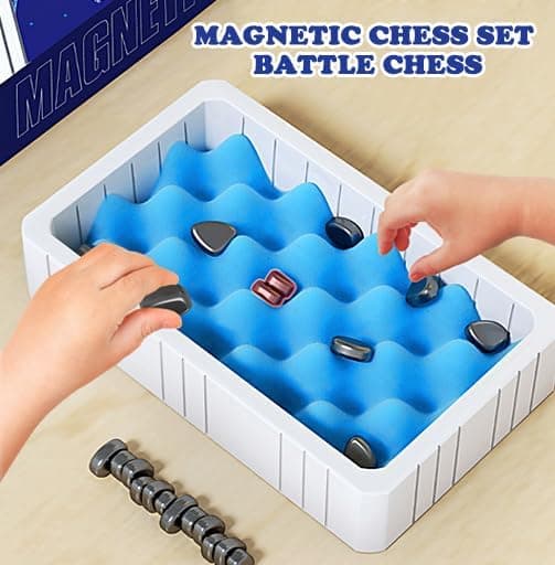 Magnetiskt schackspel, schackpjäser, schackset, pedagogiskt damspel, bärbart magnetiskt bräde