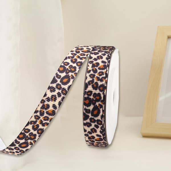 Leopard Print Ribbon Roll - Gift Wrapping - Decorative Ribbon - For DIY Wrapping (23m)