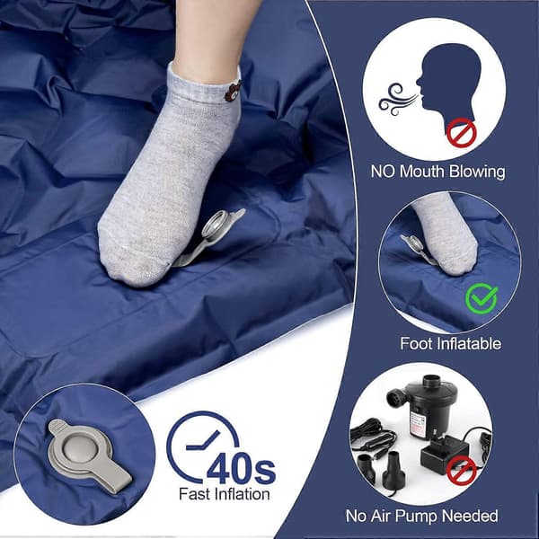 Camping Mat, Portable Compact Camping Mattress Air Sleeping Pad for Camping, Beach, Backpacking and Hiking