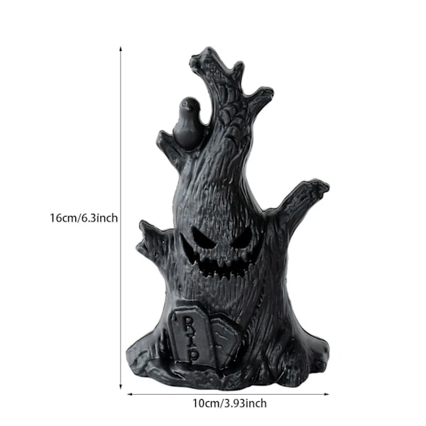 Halloween Spöktree Staty Ljus Atmosfär Lykta Hem Dekoration Festtillbehör Gåvor för Barn och Vuxna
