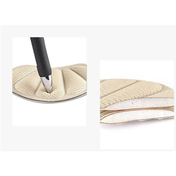 Huethy Hælputer, Mesh Hælgrepsputer for Støvler, Løse Sko som er For Store, 4 stk - Beige