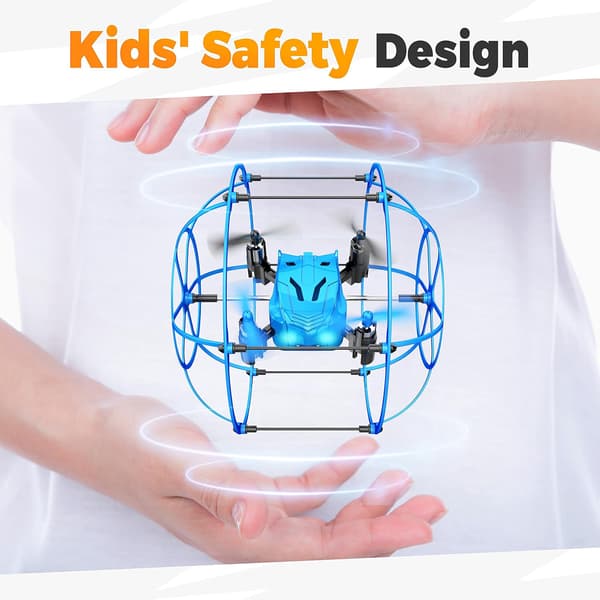 Fjernstyret drone til børn - Mini Drone Sfærisk Rullende Quadcopter 360 Graders Flip RØD