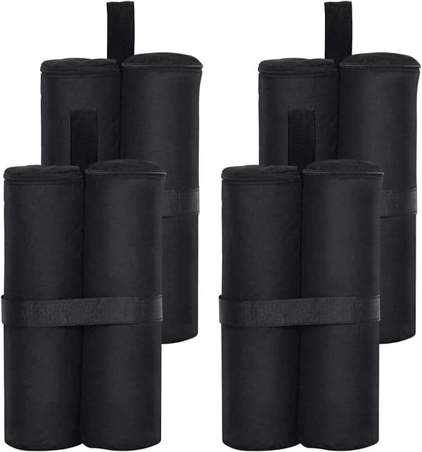 4-pack viktfickor för paviljong, tunga vikter, industriell kvalitet, benvikter, solskyddstält