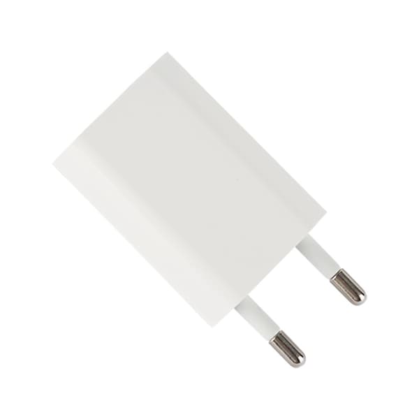 2-pak USB-hurtigoplader, USB-stik, (5V1A), hvid