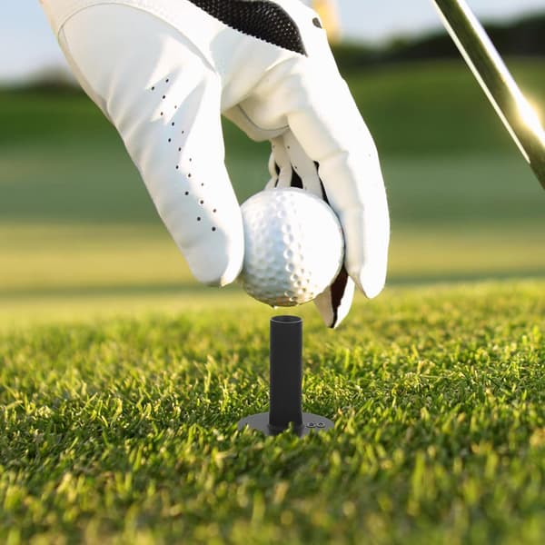 5 stk svarte silikongolfpegger sett flatt hode 42mm-80mm fleksible golfballstativ