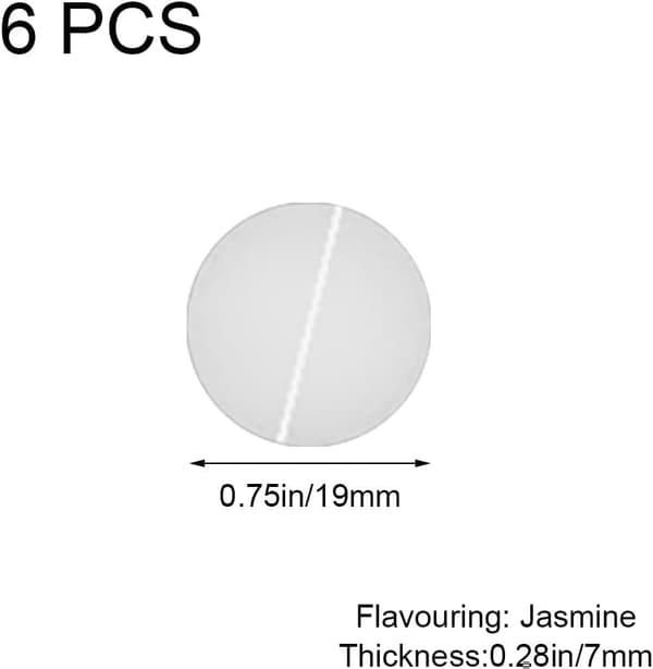 Bil luftventilklips dufttabletter 6 stk/eske billuftutløp luftfrisker aromadiffuser parfymepåfyll Jasmin - Jasmin