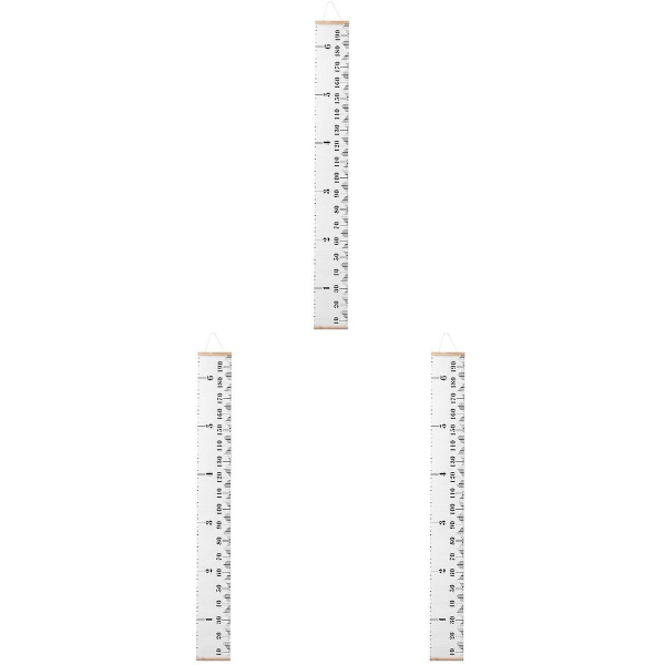 3 set Avtagbara vägghängande mättabeller Tillväxtdiagram för husinredning 3 set200X20cm 3 Sets 200X20cm