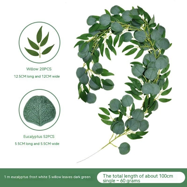 Konstgjorda blad Compo Vine Simulation Rattan Bröllop Vägg Heminredning, Heminredning, Present, på Rea