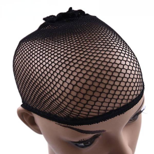 2 stk. Parykk Støttehette Elastisk Nett Snood Parykkhette Kjølig Mesh Cosplay Svart Farge Fiskenett