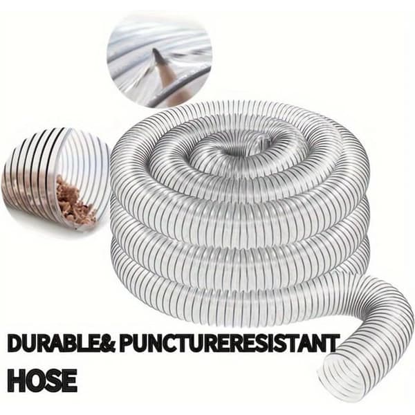 Collection Hose - 1 unit - Transparent PVC - 50 mm - For Workshop Vacuum