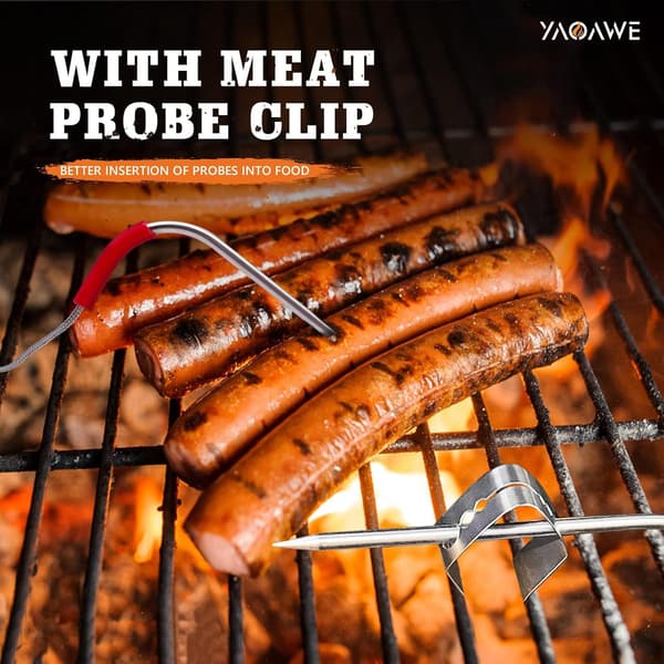 2-pack meat temperature probe compatible with Weber gas grills and SmokeFire pellet grills