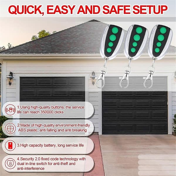4 Pcs Garage Door Remote Control for M12 Garage Door Remote Transmitter for Automatic Swing Sliding Door Opener