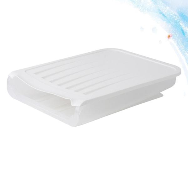 Stable Plast Eggboks Enkeltlags Eggbrett Stor Kapasitet Kjøleskap Grønnsakskasse Hjemmekjøkken Egg Holder (hvit)Hvit31.2x24.9x6.5cm White 31.2x24.9x6.5cm