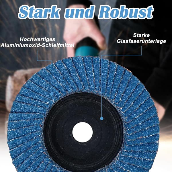 8 Pieces Sanding Discs 76 mm x 10 mm Grit 40/60/80/120 Mix Kit Efficient Sanding Discs Flap Discs Serrated Disc 76 mm Disc for Angle Grinder