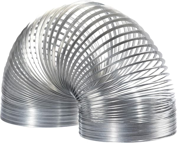 Slinky Gåfjäderleksak, 2,75-tums diameter metall Slinky, Fidget-leksaker