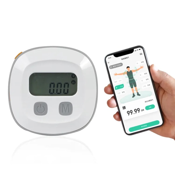 Kroppsmålebånd, verktøy for kroppsfettmonitor, kroppsmålebånd, uttrekkbart smart digitalt målebånd for nøyaktig måling av kroppen