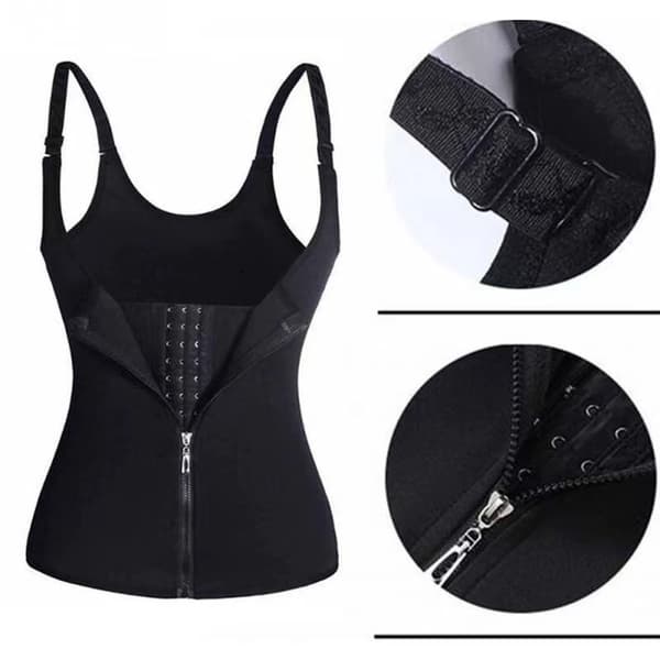 Taljetræner Shapewear Toppe Taljetræner Slank Talje Sort M