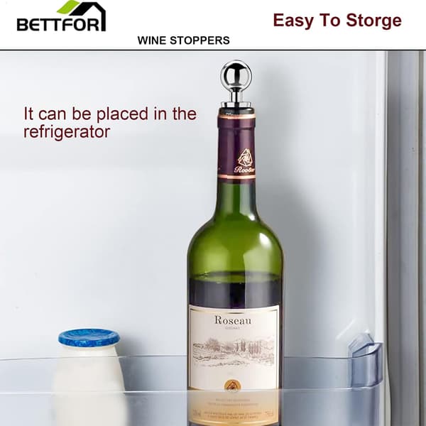Wine Stoppers for Wine Bottles 3 Pcs Vacuum Wine Bottle Stopper with Reusable Silicone Wine Corks, Leak-Proof Keeps Wine Fresh Suitable for Standard