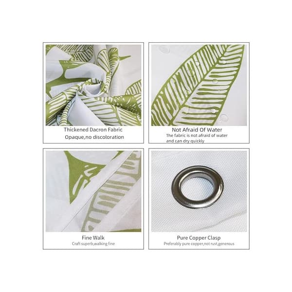 Tykt polyester bruseforhæng, enkelt og generøst, badeværelsesforhæng med kroge (L59 × H70.8)