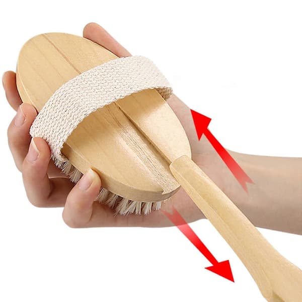 Long Handle Bath Brush for Wet or Dry Brushing in the Shower