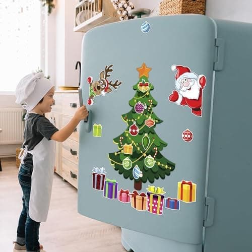 Magnetisk julgran för kylskåp, julgransmagneter för kylskåp, magnetisk julgran för kylskåp