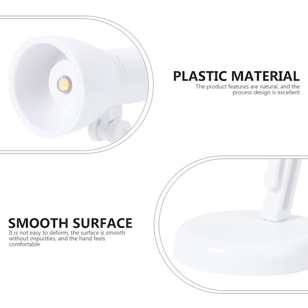 1 kpl Mini-kalusteiden malli Luova pöytälamppu Nuken talo -kohtauksen asettelun rekvisiitta Valkoinen 10x4 cm White 10x4 cm