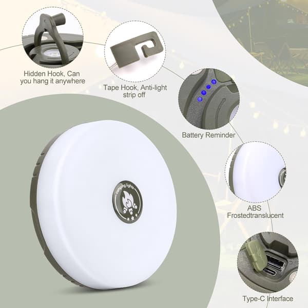Light string, camping lamp, foldable, with 10 m LED light string, portable, waterproof, camping lamp, USB, rechargeable, for bedroom