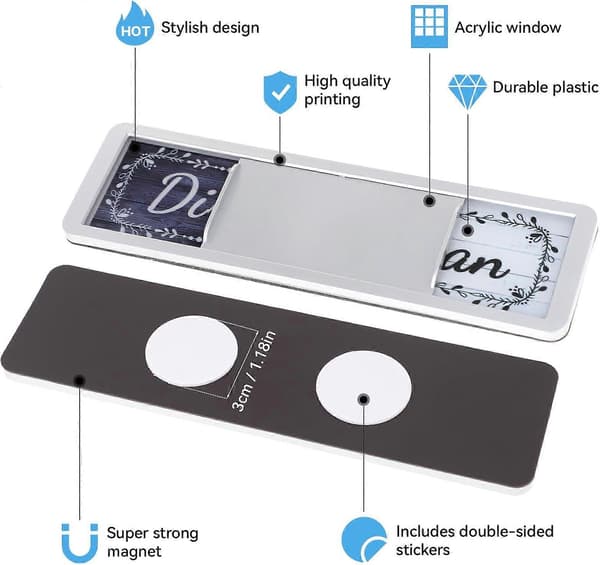 1 Clean Dirty Dishwasher Magnet, Double-Sided Magnetic Dishwasher Indicator