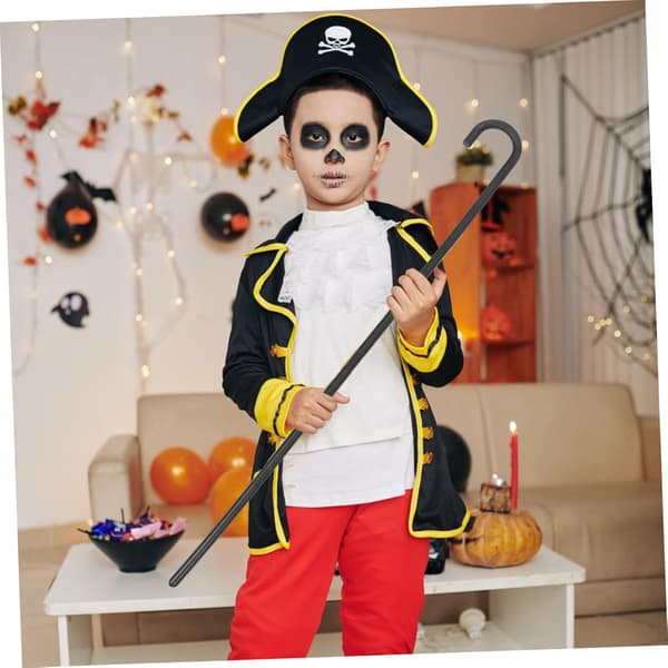 Tryllestav Halloween Cosplay Rekvisit Stok Kostume Tilbehør Sort Stok