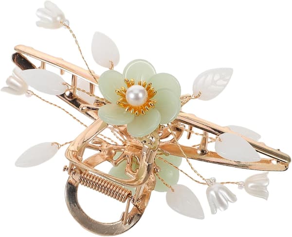 Lett blomsterhårklemme for kvinner Sklisikker metallhårklemme