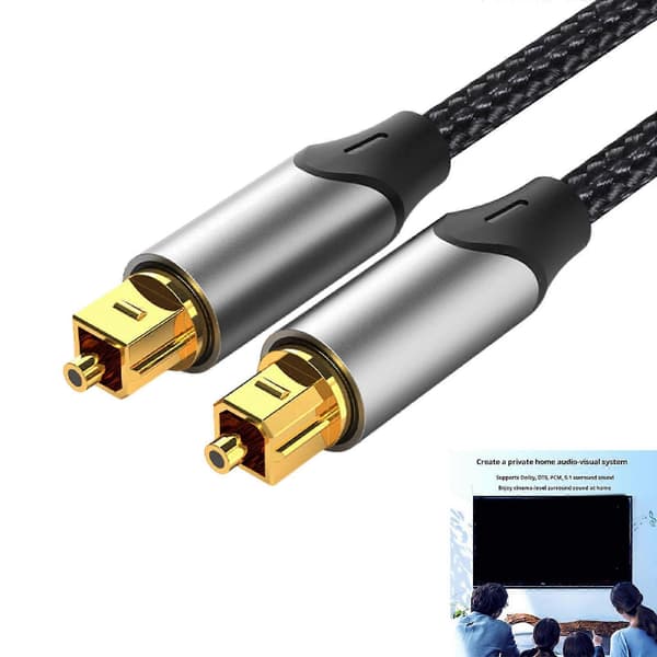 SPDIF-kompatibelt optisk kabel med forstærket PVC-kappe, flere længdevalgmuligheder for nem enhedsforbindelse, flerfarvet (1m) 1M 1M