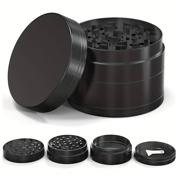 （svart）Kaffe Grinder, Quiet Spice Grinder, One Touch Coffee Mill for Beans, Spices and More, with Clean Brush