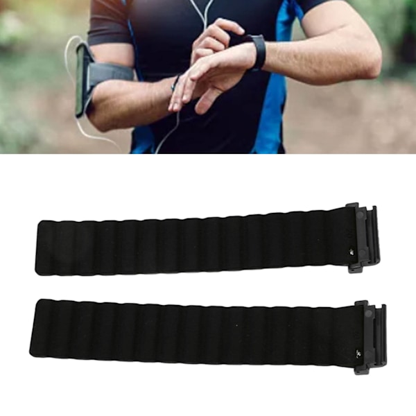 Magnetisk urrem justerbar hurtigudløser silikone urrem 20 mm passer til Garmin Fenix 7S 6S 5S sort
