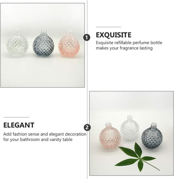Refillable Perfume Bottle, 100ml Retro Style Refillable Perfume Bottle, Glass Perfume Bottle