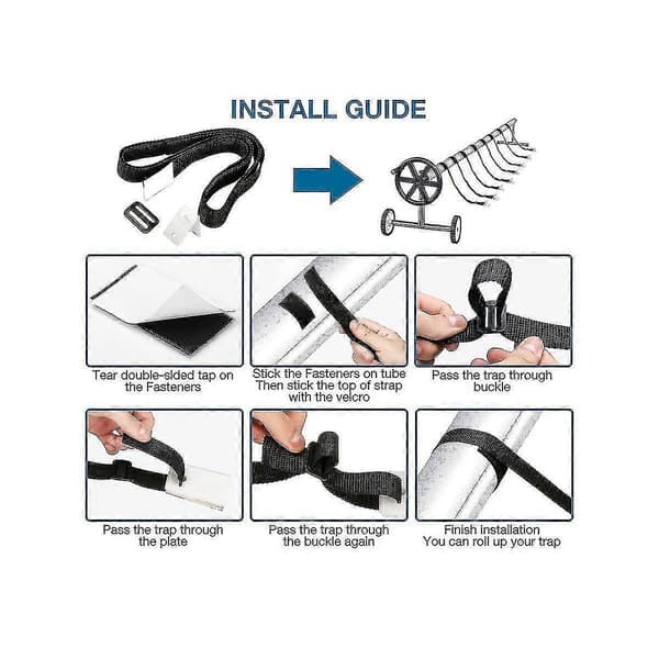 24st Pool Cover Reel Attachment Straps Kit Universal Solar Blanket Roller Nylon Straps S