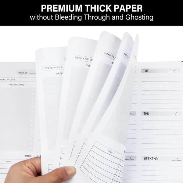1 pc To Do List Notebook - Undated Weekly Planner Diary Checklist Organizer 52 Tear-Off Pages with Habit Tracker
