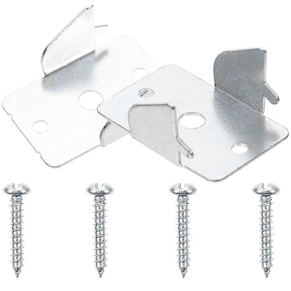 2 Sarjaa Metallista Verhokiskon Kiinnikkeitä Verhokiskon Pidikkeet Ruuveilla Kotiin Toimistoon Hopea 4.2X2.7CM Silver 4.2X2.7CM
